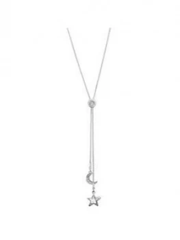 Jon Richard Silver Plated Swarovski Celestial Lariat Neckace