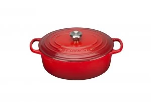 Le Creuset Signature Cast Iron Oval Casserole 27cm Cerise