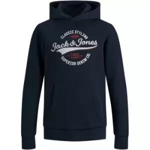 Jack and Jones Logo Hoodie Junior Boys - Blue