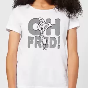 The Flintstones Oh Fred! Womens T-Shirt - White - XL