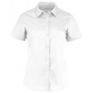 Kustom Kit Womens/Ladies Short Sleeve Tailored Poplin Shirt (18) (White)