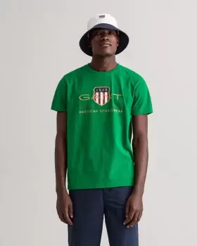 GANT Men Archive Shield T-Shirt (L) Green