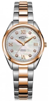 Rotary Womens Henley Two-Tone Steel Bracelet Diamond Watch