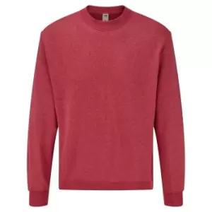 Fruit Of The Loom Mens Set-In BelcoroA Yarn Sweatshirt (L) (Heather Red)