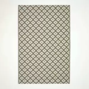 Homescapes - May Geometric Olive Green Outdoor Rug, 180 x 270cm - Olive Green