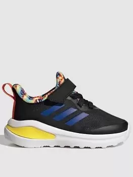 adidas Infant Fortarun, Black/Blue, Size 9