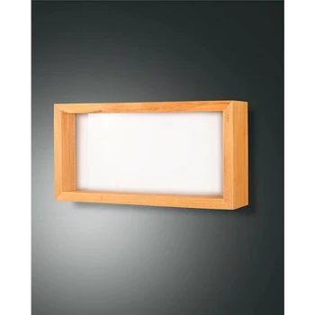 Fabas Luce Lighting - Fabas Luce Window Integrated LED Wall Light Oak Glass