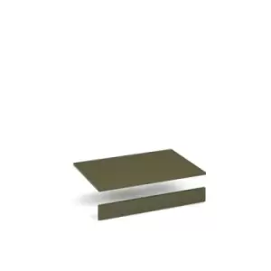 Flux top and plinth finishing panels for double locker units 800mm wide - olive green