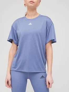 adidas Training Heat.Rdy 3 Stripes T-Shirt - Violet, Violet, Size S, Women