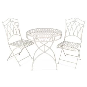 Victoria 2-Seater Bistro Set - Antique White