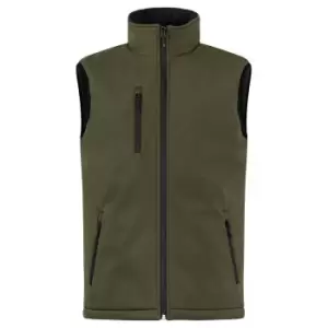 Clique Mens Softshell Padded Gilet (M) (Fog Green)