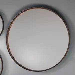 Set of 2 Ruse Round Mirrors 61cm Bronze