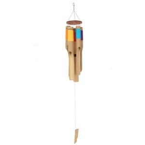 Multicoloured/Wood Bamboo Chime