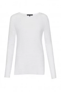 French Connection Richter Knits Slash Neck Jumper White