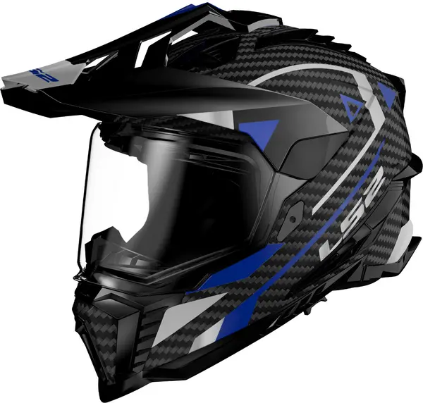 LS2 MX701 Explorer Carbon Adventure Blue Adventure Helmet Size S