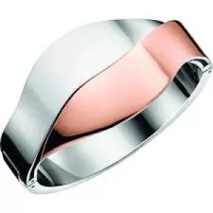 Ladies Calvin Klein Two-Tone Steel and Rose Plate Medium Senses Bico Bangle KJ5EPD20010M