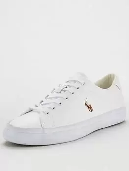 Polo Ralph Lauren Longwood Leather Trainers - White, Size 7, Men