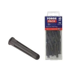 ForgeFix Expansion Wall Plugs Plastic Brown 8-10 ForgePack 40