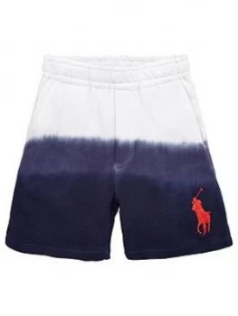 Ralph Lauren Boys Ombre Big Pony Jersey Shorts - White, Size 2 Years