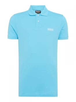 Mens Barbour Essential Polo Shirt Aqua