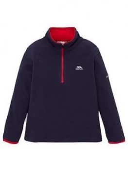 Trespass Sybil 1/4 Zip Fleece - Navy/Pink, Size 9-10 Years