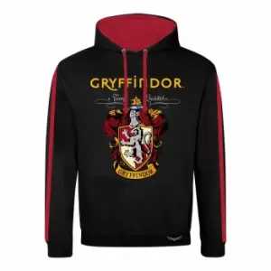 Harry Potter Unisex Adult Property of Gryffindor Contrast Hoodie (XXL) (Black/Red)