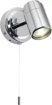 KnightsBridge 230V IP44 GU10 Single Spotlight - Chrome