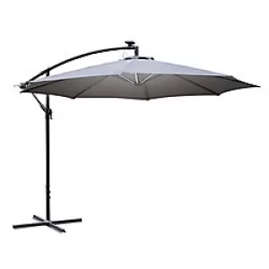 Outsunny Parasol 84D-066GY Steel, Aluminum, Polyester Grey