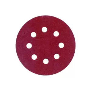 125mm Sanding Discs, 80 Grit 8 Hole (10 Pack)