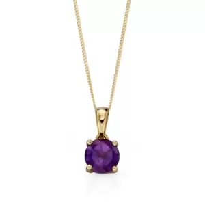 JG Signature 9ct Gold Amethyst Necklace