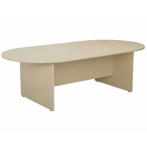 TC Office Long D-End Boardroom Table 2400mm, Maple