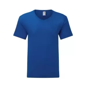 Fruit Of The Loom Mens Iconic 150 V Neck T-Shirt (XL) (Royal Blue)