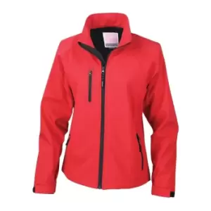 Result Ladies/Womens La FemmeA 2 Layer Base Softshell Breathable Wind Resistant Jacket (L) (Red)