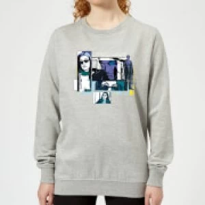 Marvel Knights Jessica Jones Comic Panels Womens Sweatshirt - Grey - XL