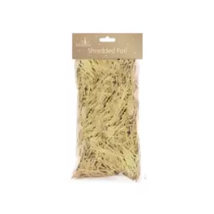 Festive Wonderland Foil Shredded Christmas Decoration (One Size) (Gold)