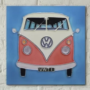 Pink Campervan 8 x 8 Tile