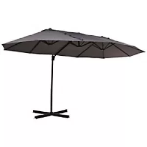 Outsunny Umbrella 84D-085GY Steel, Polyester Grey