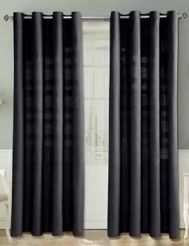 Cotton Rajput Ribbed Curtain Pair