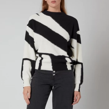 Hugo Boss Falva Stripe Jumper Open Miscellaneous Size L Women