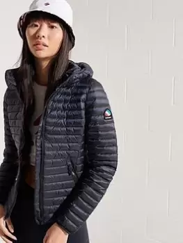 Superdry Core Down Jacket - Navy, Size 8, Women