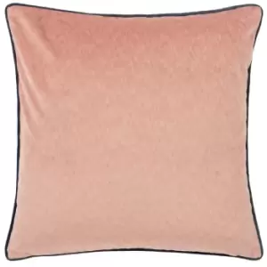 Torto Opulent Velvet Cushion Blush/Slate Blue, Blush/Slate Blue / 50 x 50cm / Polyester Filled