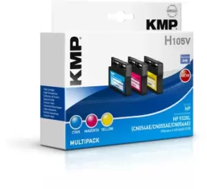 KMP H105V ink cartridge 3 pc(s) Cyan, Magenta, Yellow