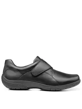 Hotter Sugar Ii Extra Wide Fitting Leather Casual Shoes - Black, Size 4, Women