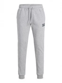 Jack & Jones Boys Cuffed Logo Jogger - Grey Marl, Size 10 Years