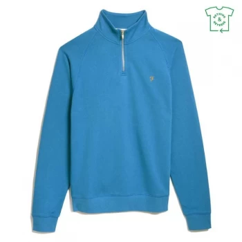 Farah Vintage Jim Zip Jumper - 484 MTime Blue