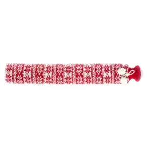 Warmies Extra Long Hot Water Bottle - Nordic Red Knitted