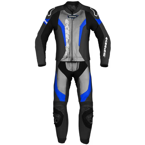 Spidi Laser Touring Two Piece Racing Suit Black Blue 48