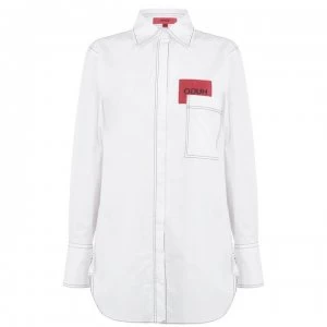 Hugo Boss Erseli Long Sleeve Shirt White Size L Men