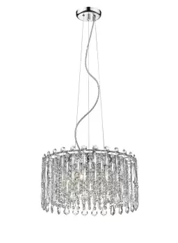 Alita Crystal 5 Light Ceiling Chrome