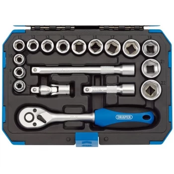 Draper 3/8" Square Drive Metric Socket Set (18 Piece)